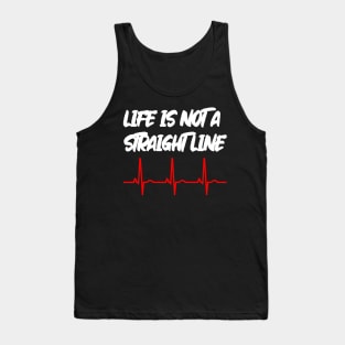 Life Is Not A Straight Line - ECG Edition. Tank Top